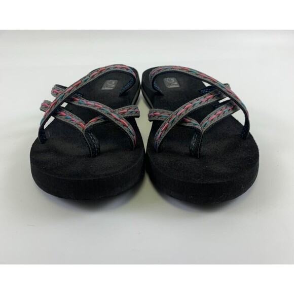 Teva Olowahu Mush Sandal 6840 Slip On Slide Strappy Felicitas Black Womens 9 - Picture 3 of 12